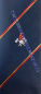Preview: Feuerwehrkrawatte dunkelblau, mit kleinem Logo und Streifen, 100% Polyester
